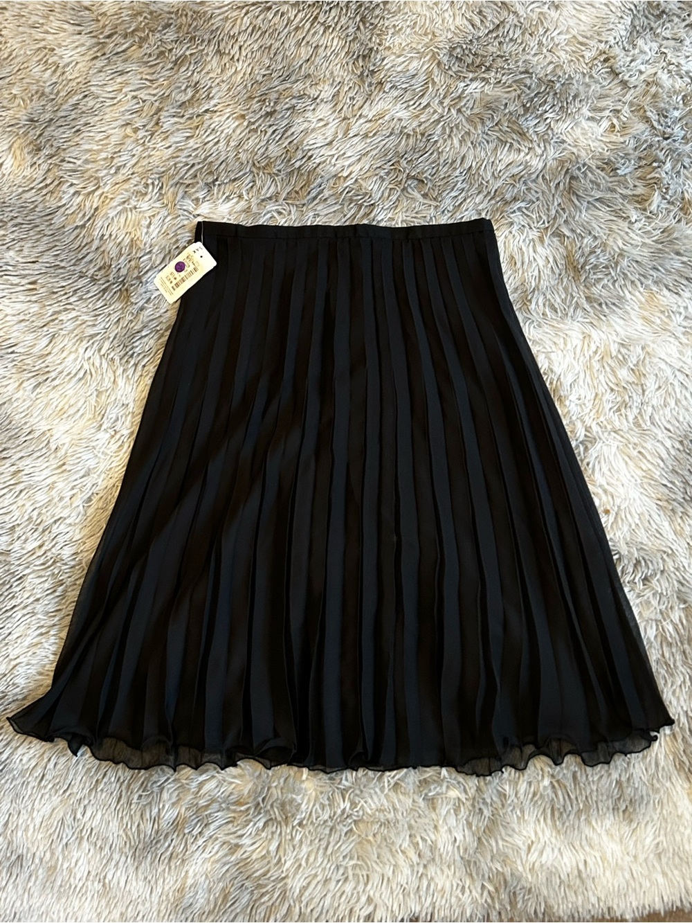 Saks Fifth Avenue Black Sheer Flow Maxi Skirt